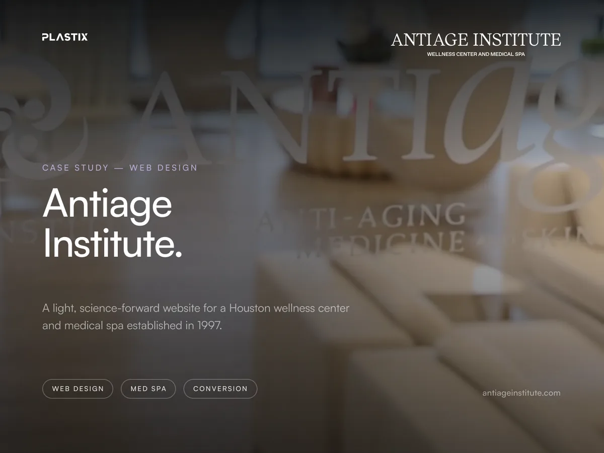 Antiage Institute — Med Spa Website Design