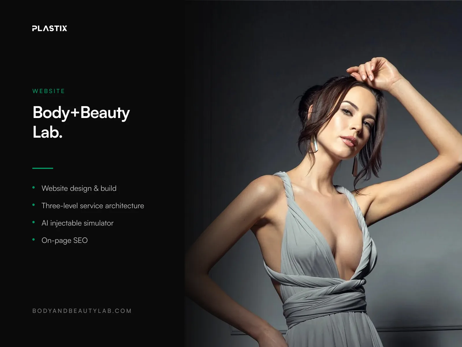 Body+Beauty Lab website design alongside editorial brand photography