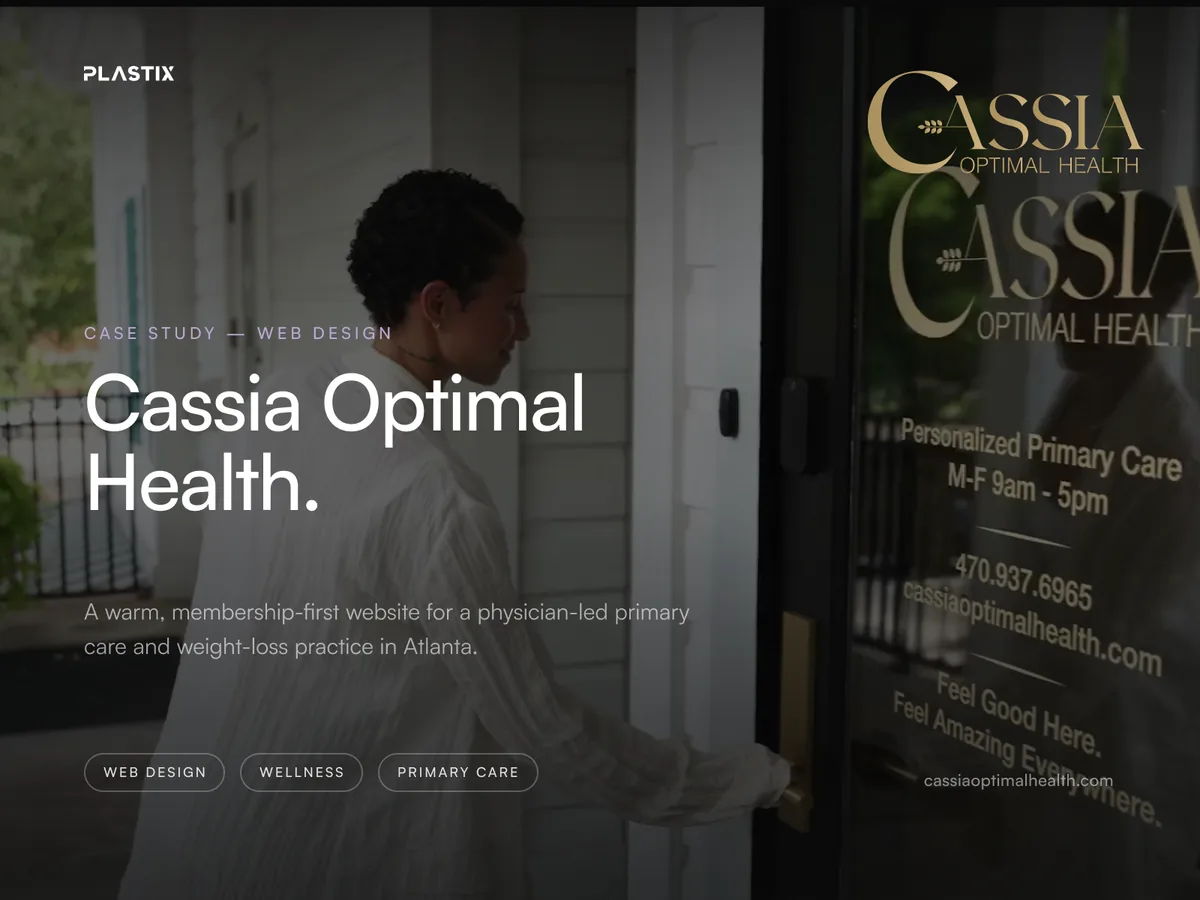 Cassia Optimal Health — Wellness Website Design