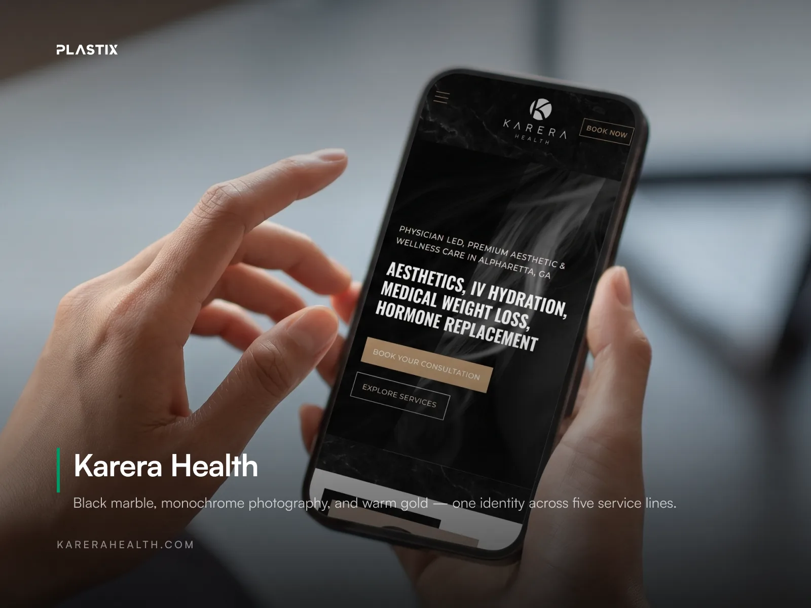 Karera Health website shown on a laptop screen