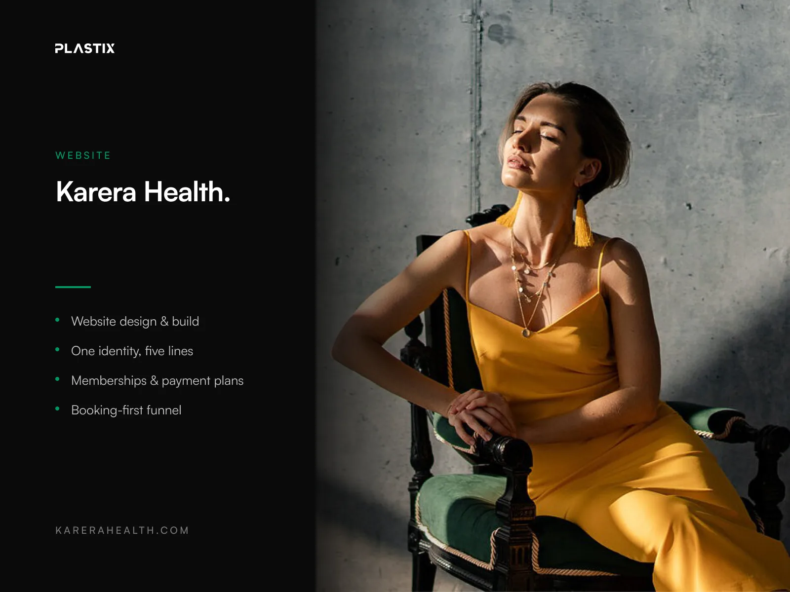 Karera Health website design alongside editorial brand photography