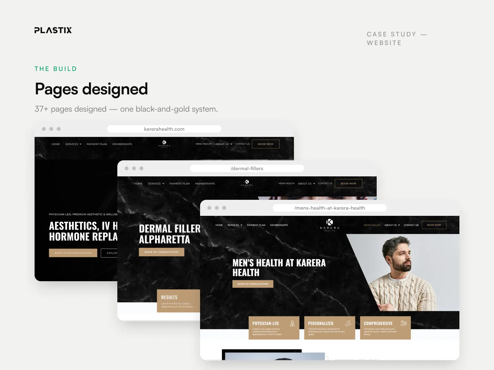 Pages designed for the Karera Health website