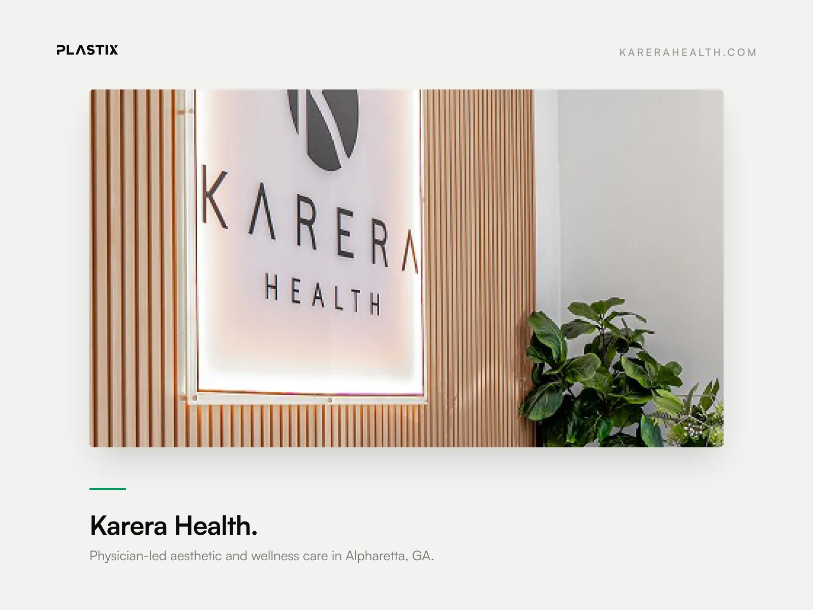 Karera Health website design shown in an editorial gallery frame