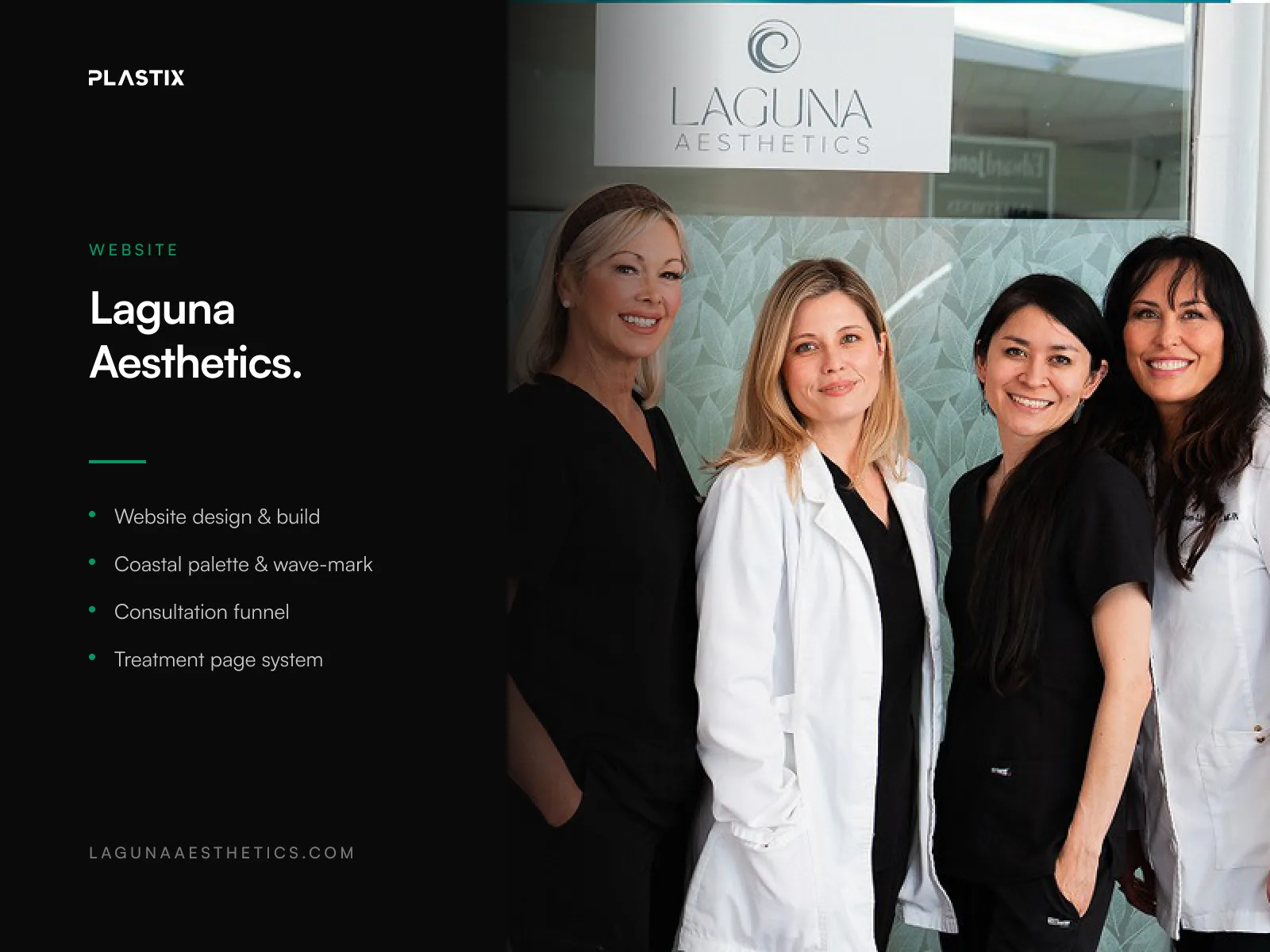 Laguna Aesthetics website design alongside editorial brand photography