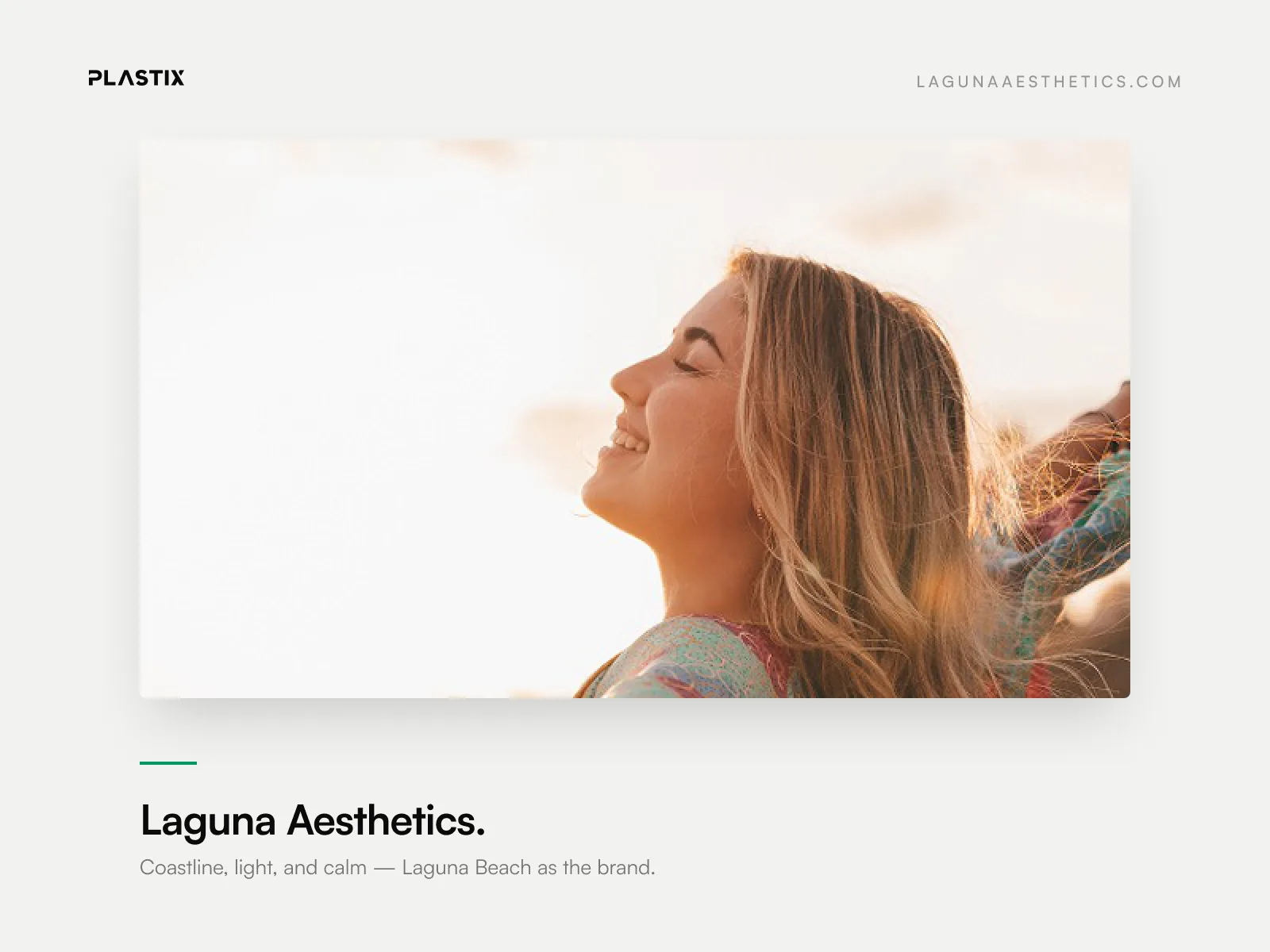 Laguna Aesthetics website design shown in an editorial gallery frame