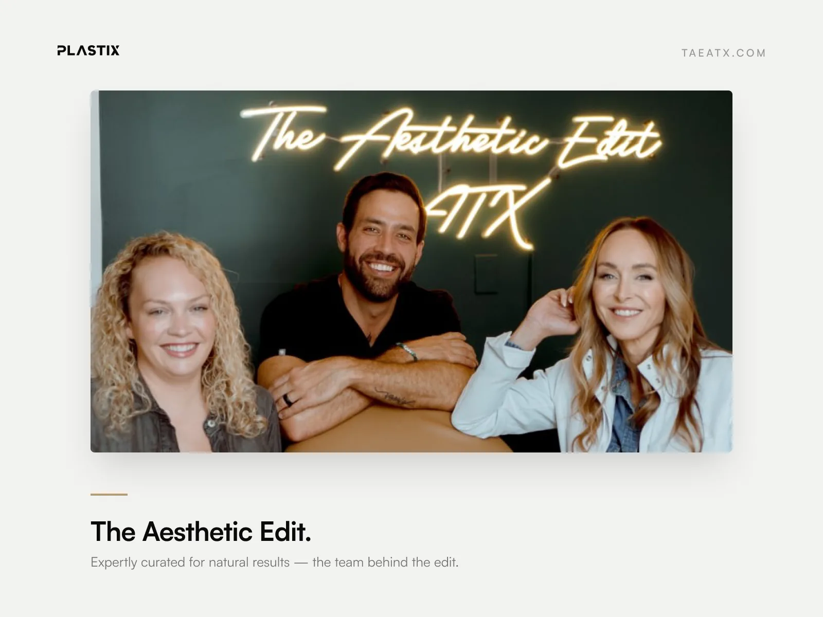 The Aesthetic Edit website design shown in an editorial gallery frame