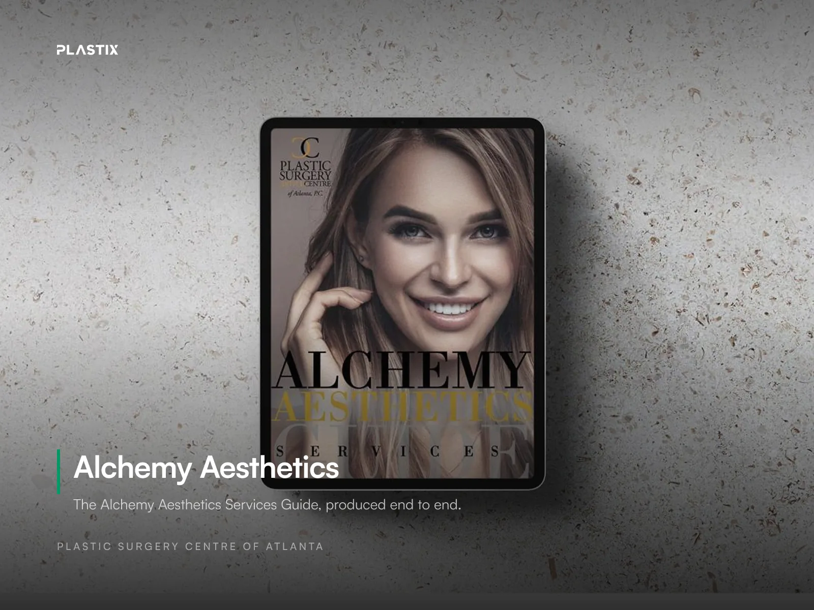 Alchemy Aesthetics website shown on a laptop screen