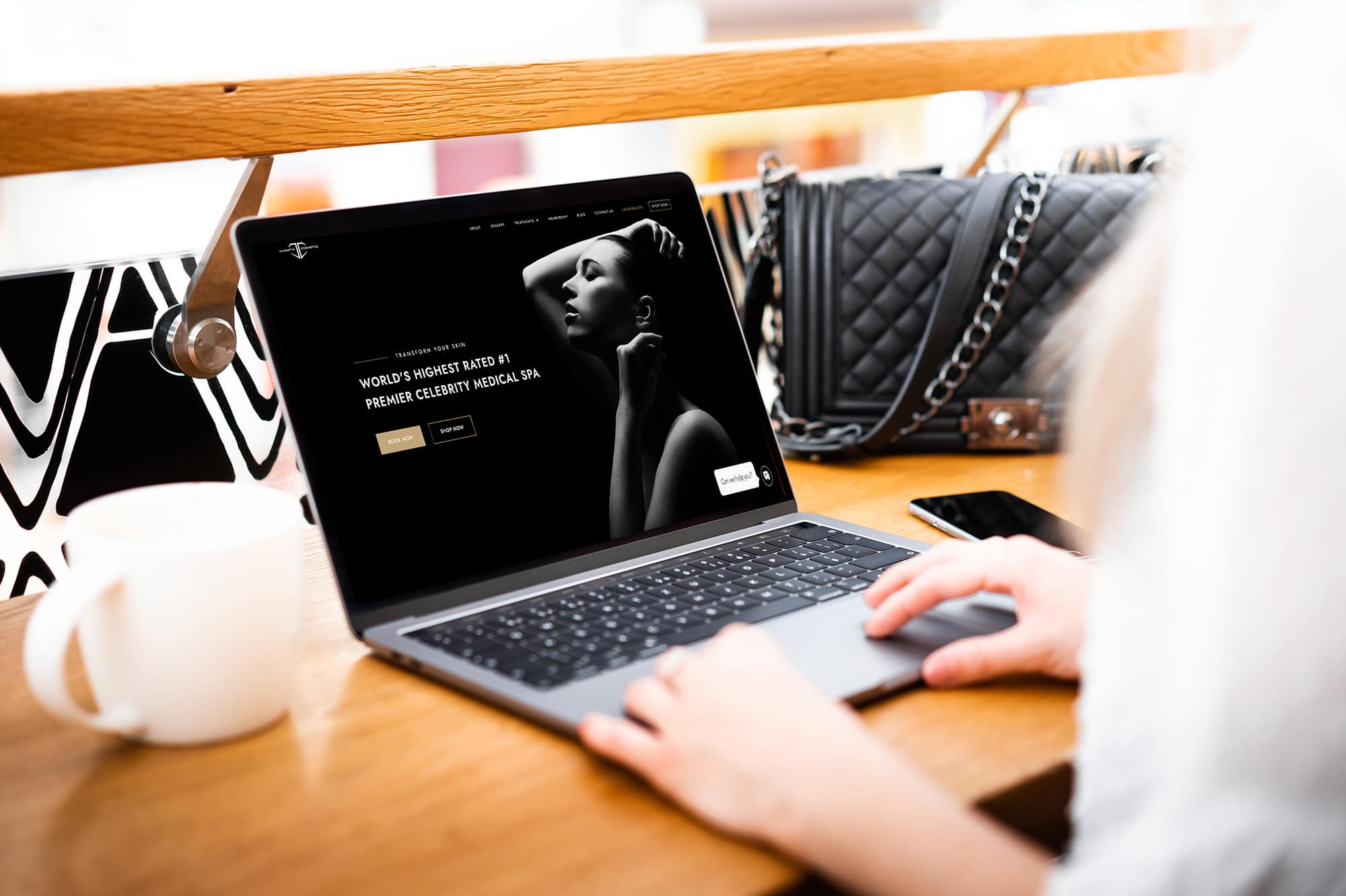 Custom website design for Charette Cosmetics, a Plastix client