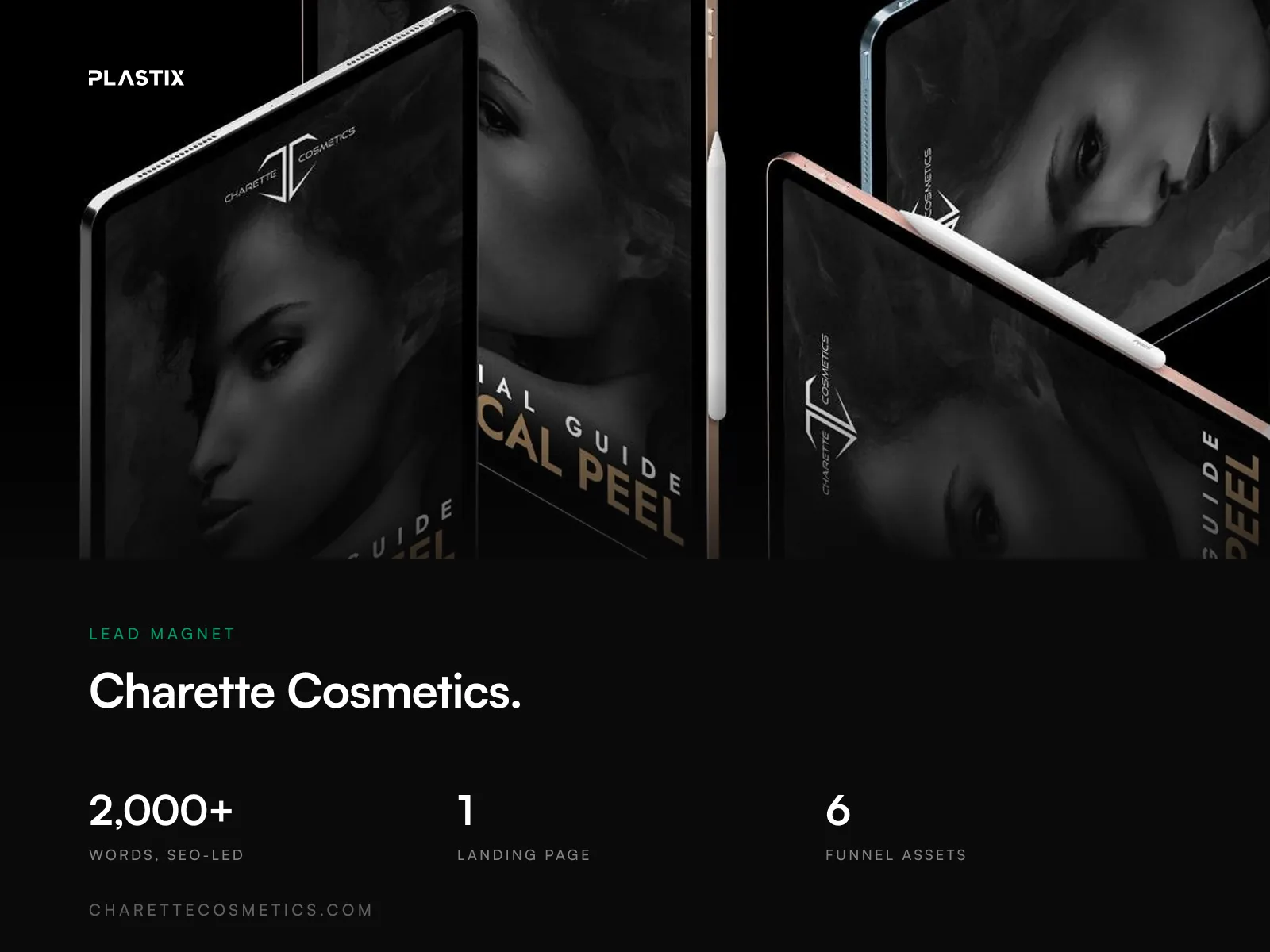 Charette Cosmetics website design shown on desktop and mobile