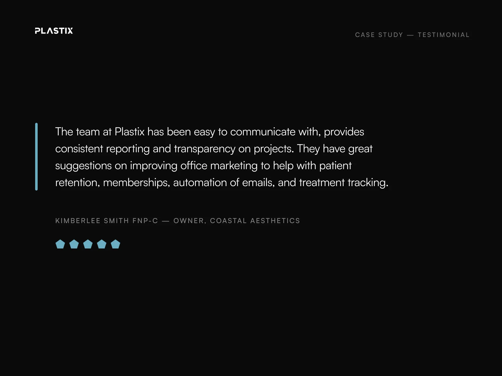 Coastal Aesthetics — Testimonial