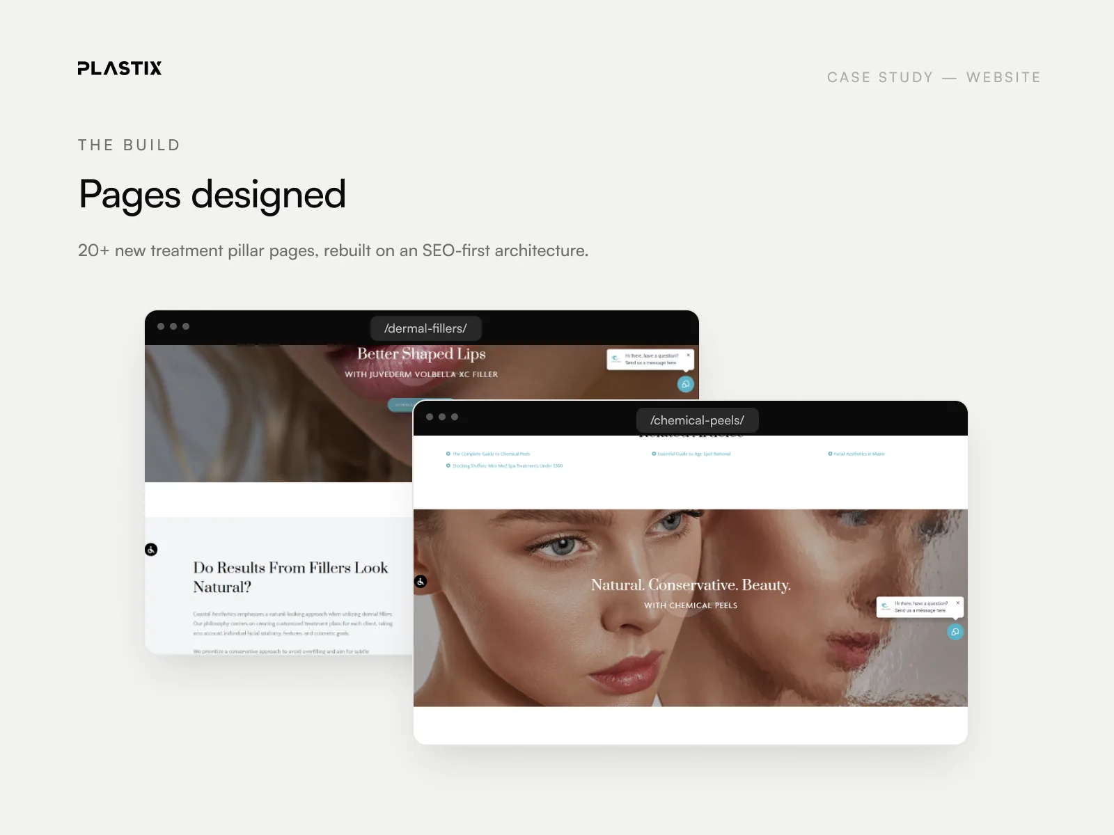 Pages designed for the Coastal Aesthetics website