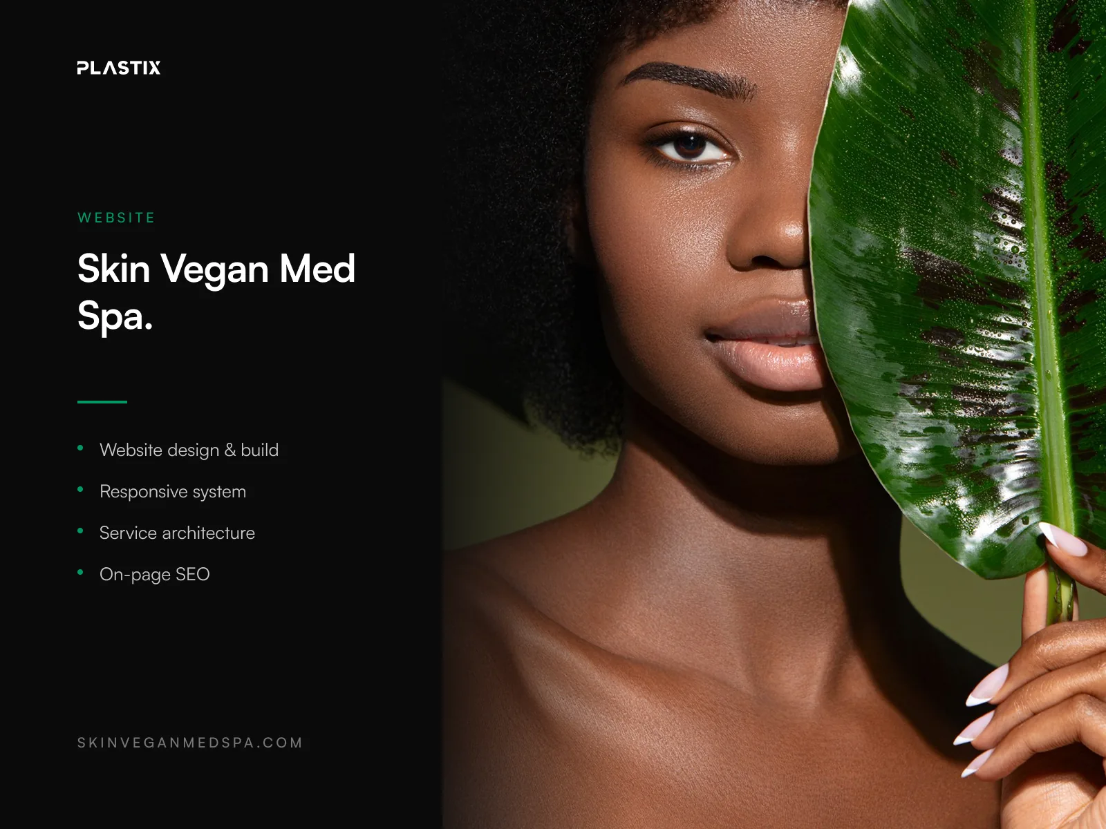 Skin Vegan website design alongside editorial brand photography